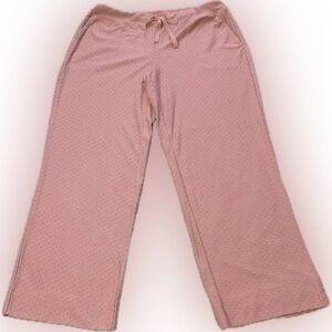 Women’s Soma pajama pants Med dusty rose Swiss dot elastic waist front pockets